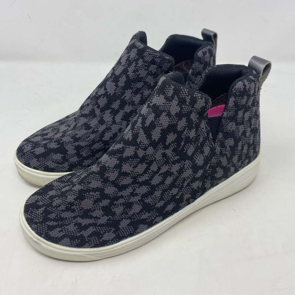 Ryka Vera Wedge Sneaker Gray cheetah print Womens Size 6.5
